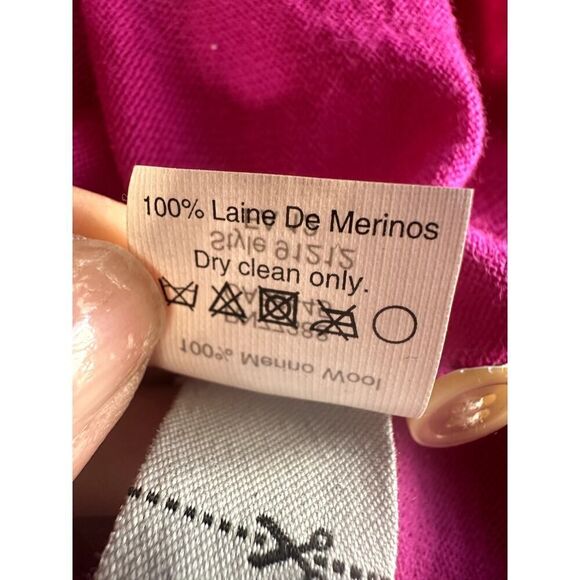 J. CREW Women's Button Down Crew Neck Wool Cardigan Sweater Pink Extra Small - Picture 9 of 10